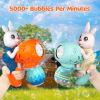 Bubble Guns for Toddlers,2 Pack Rabbit Bubble Machine,Easter Basket Stuffers for Kids,Bubble Blower with 10 Bubble Solutions,Outdoor Bubble Toy Easter Gift for Age 3 4 5 6 7 8 Years Old Boys Girls(Blue & Orange)