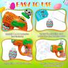 Bubble Guns for Toddlers,2 Pack Rabbit Bubble Machine,Easter Basket Stuffers for Kids,Bubble Blower with 10 Bubble Solutions,Outdoor Bubble Toy Easter Gift for Age 3 4 5 6 7 8 Years Old Boys Girls(Rose & Orange)